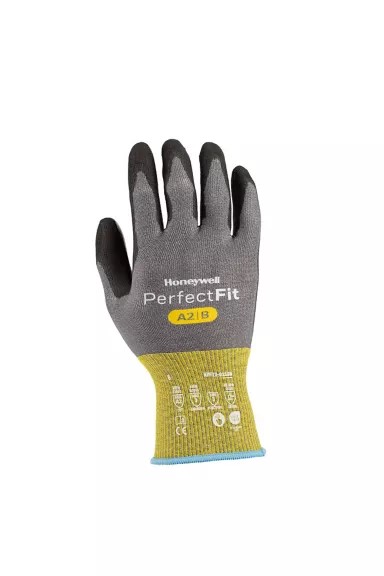 Honeywell Perfect Fit 3.0 Black, Grey Carbon, HPPE, Nylon, Polyurethane Cut Resistant Gloves, Size 8, Polyurethane