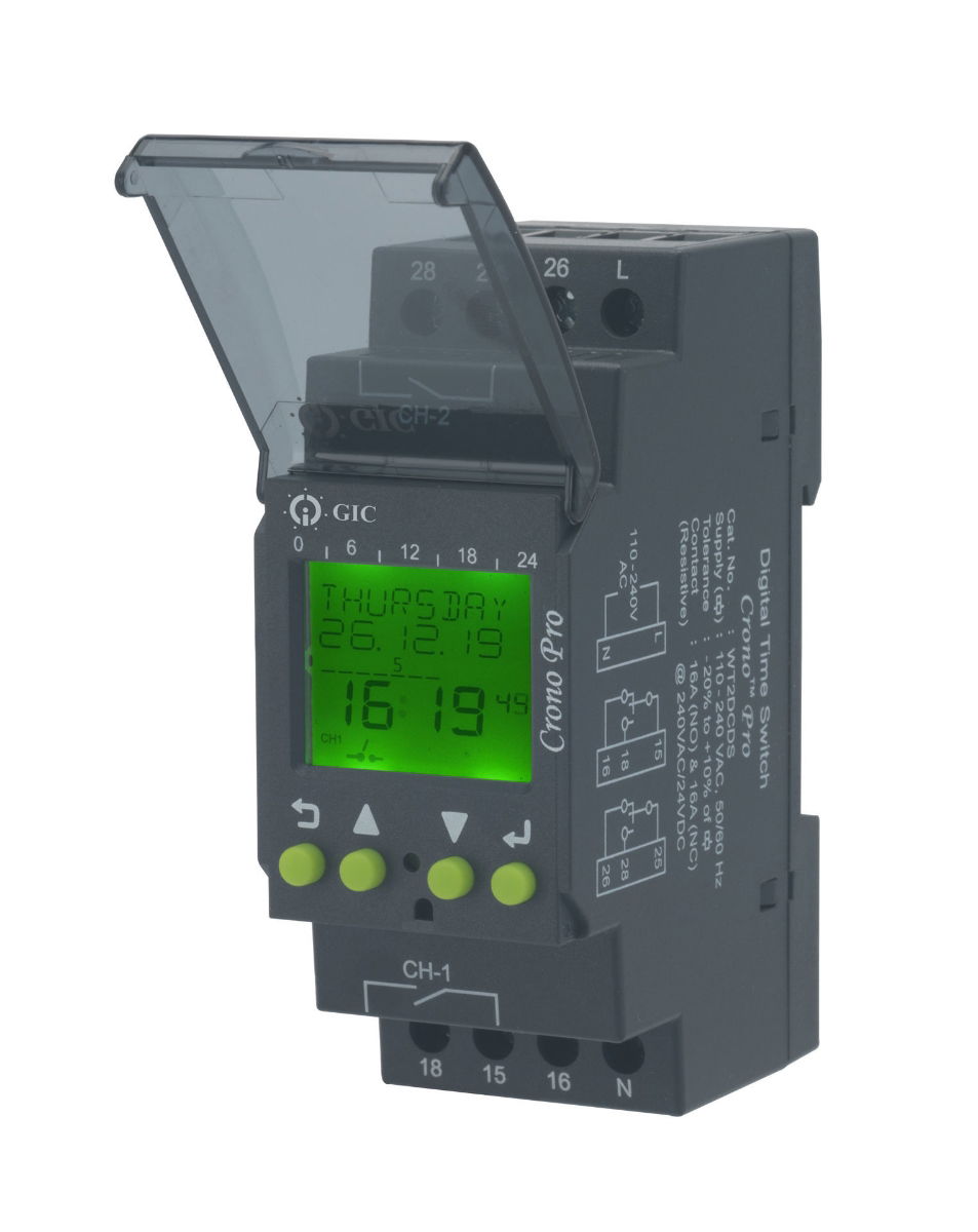 GIC Digital Time Switch 110 → 240 V ac, 2-Channel