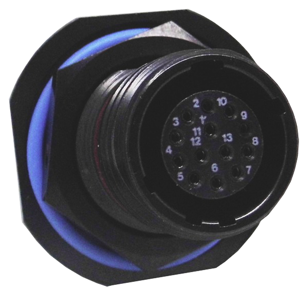 Amphenol Limited, TV, Copper Alloy 22 Way Panel Mount MIL Spec Circular Connector ReceptacleBlack, Socket
