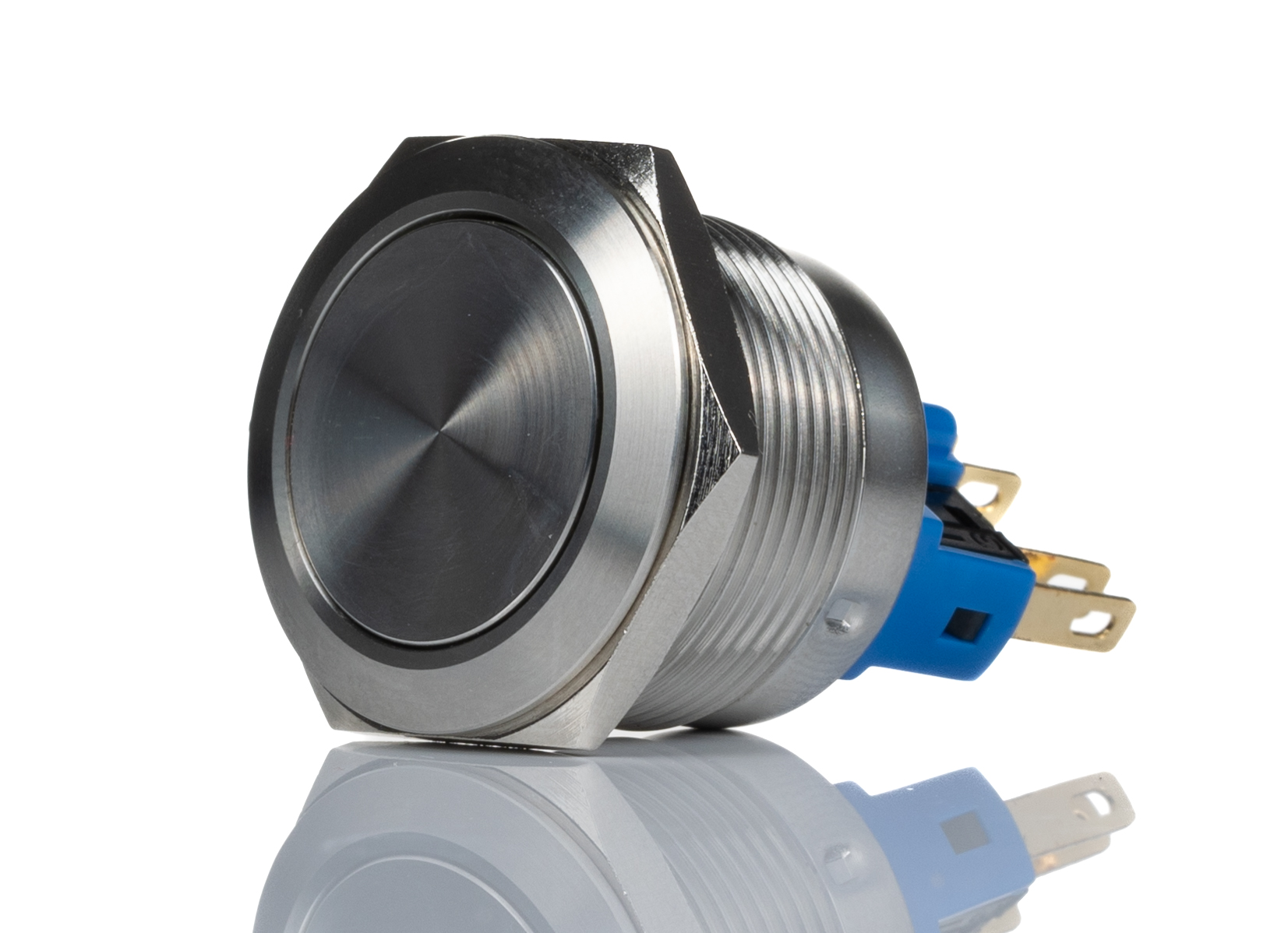 RS PRO Push Button Switch, Momentary, Panel Mount, 22mm Cutout, SPDT, 250V ac, IP65, IP67