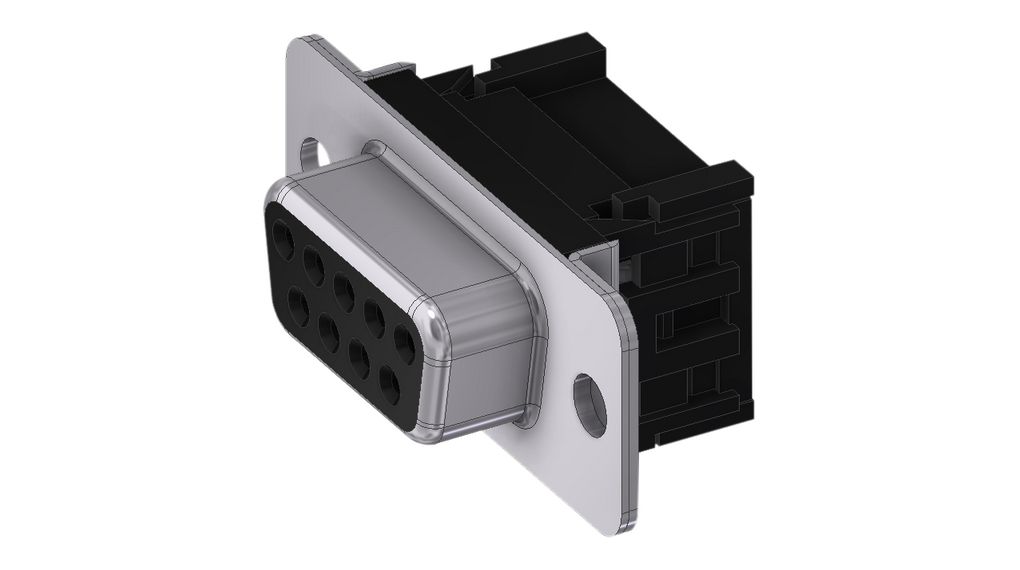 Deltron Connectors DTS 9 Way D-sub Connector Socket, with Screw