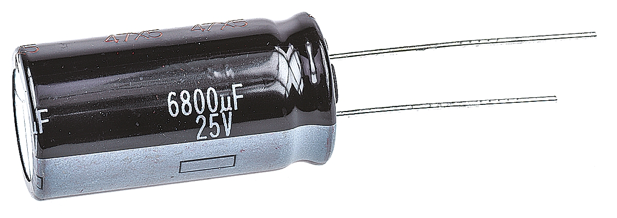 Panasonic 6800μF Aluminium Electrolytic Capacitor 25V dc, Radial, Through Hole - EEUHD1E682