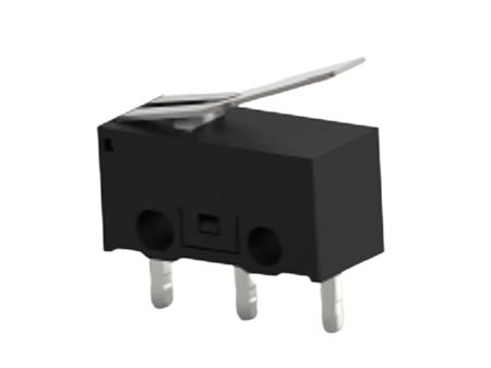 TE Connectivity Lever Snap Action Micro Switch, PCB Terminal, 0.1A at 30VDC, SPDT