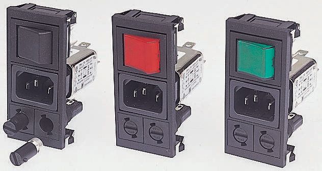 Bulgin 10A, 250 V ac Male Snap-In IEC Filter BZV03/A0620/05
