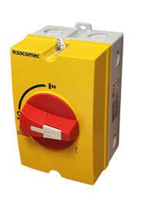 Socomec 3P Pole Wall Mount Switch Disconnector - 80A Maximum Current, IP65