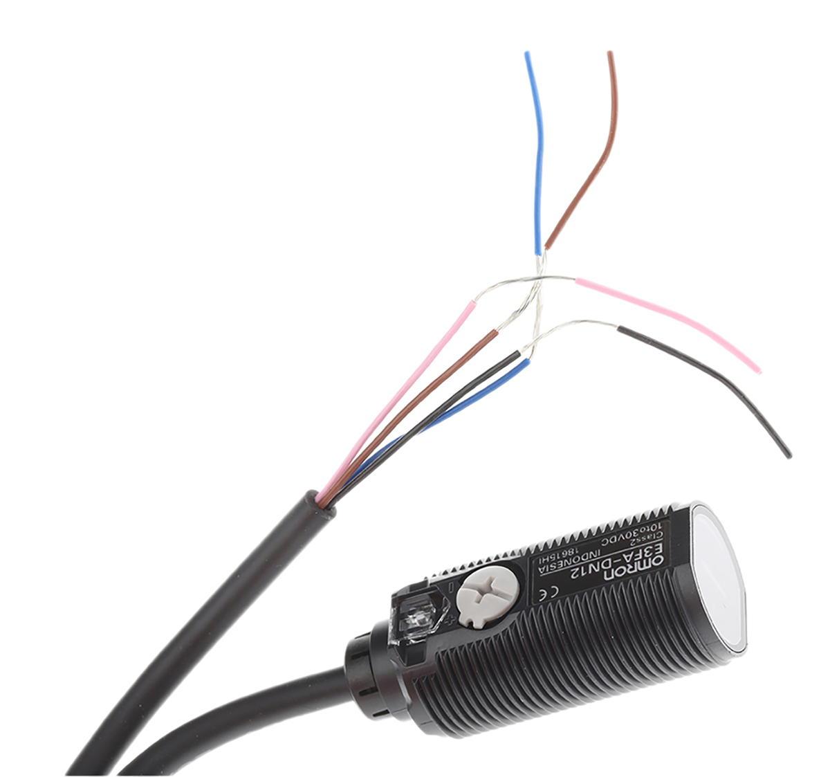 Omron Diffuse Photoelectric Sensor, Barrel Sensor, 300 mm Detection Range