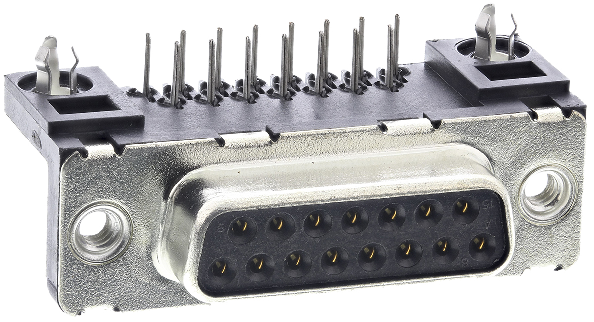 Amphenol Communications Solutions Delta D 15 Way Right Angle Through Hole D-sub Connector Socket, 2.74mm Pitch, with