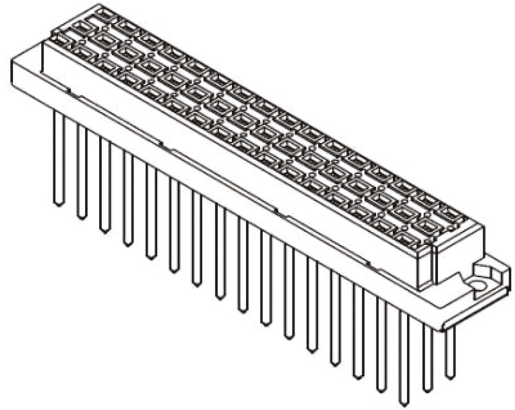 HARTING 09 05 48 Way 5.08mm Pitch, Type E Class C1, 3 Row, Straight DIN 41612 Connector, Socket