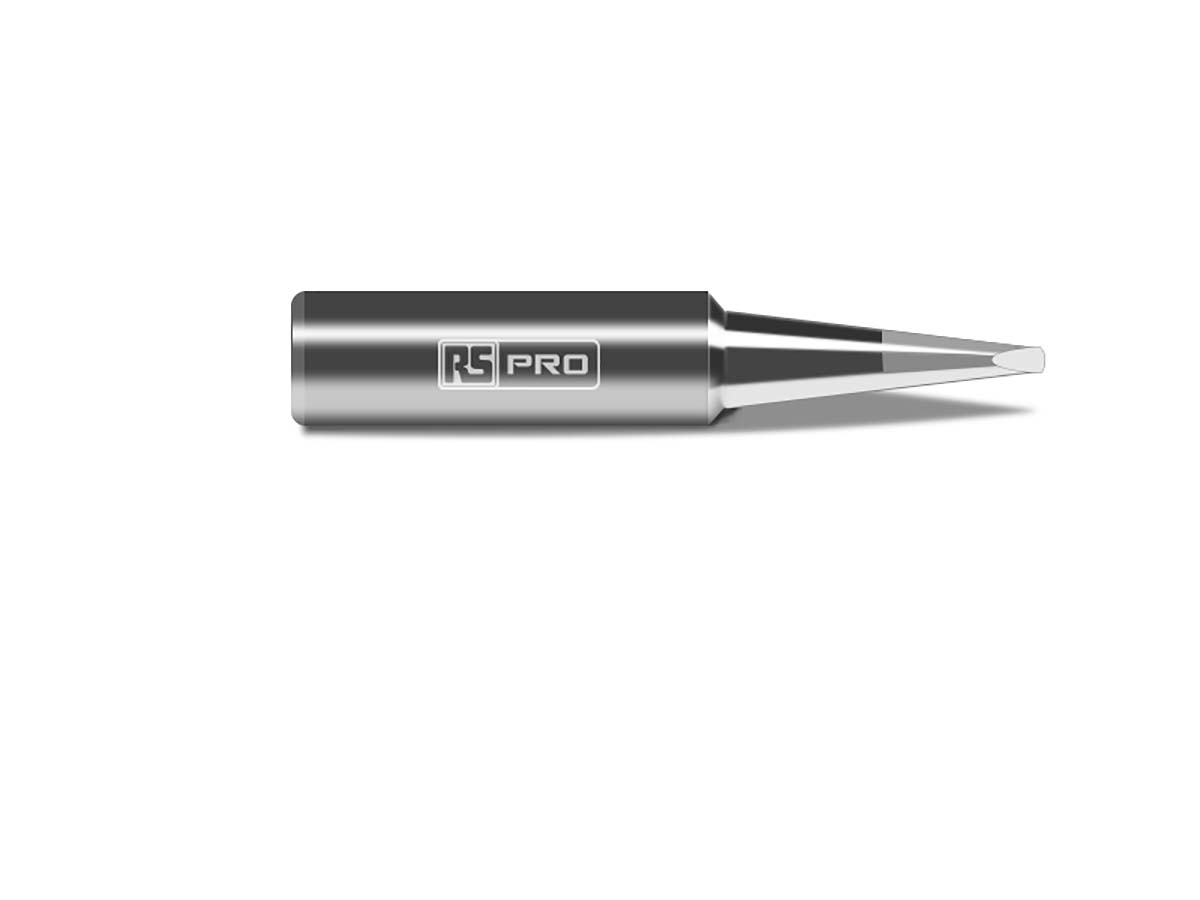 RS PRO 1.6 mm Straight Chisel Soldering Iron Tip for use with RS PRO Soldering Irons