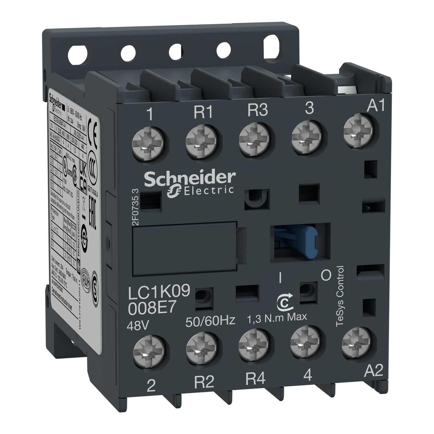 Schneider Electric LC1K Contactor, 220/230 V ac Coil, 4-Pole, 20 A 230 V, 2 NO/2 NC, 690V