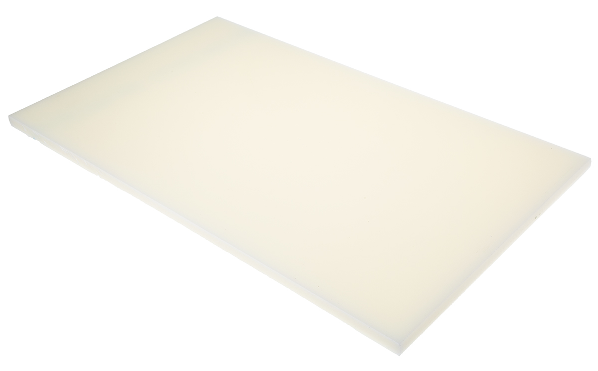 RS PRO Natural Plastic Sheet, 500mm x 300mm x 12mm