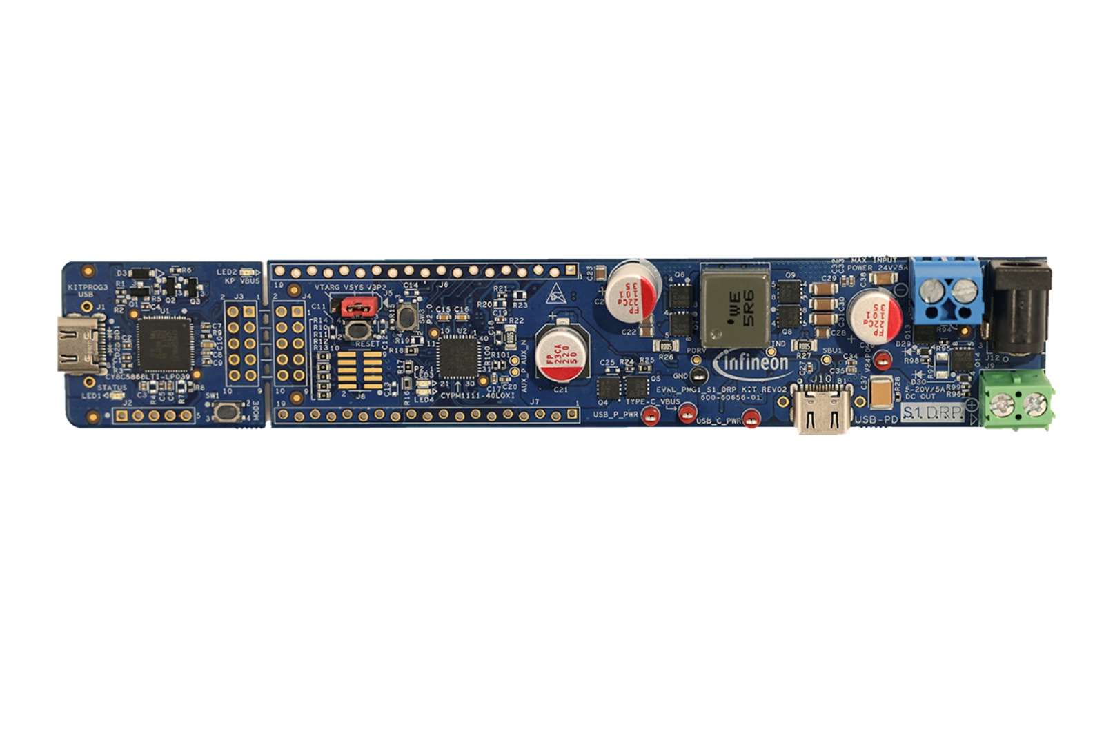 Infineon EVAL_PMG1_S1_DRP Evaluation Kit for EVALPMG1S1DRPTOBO1 for PMG1-S1