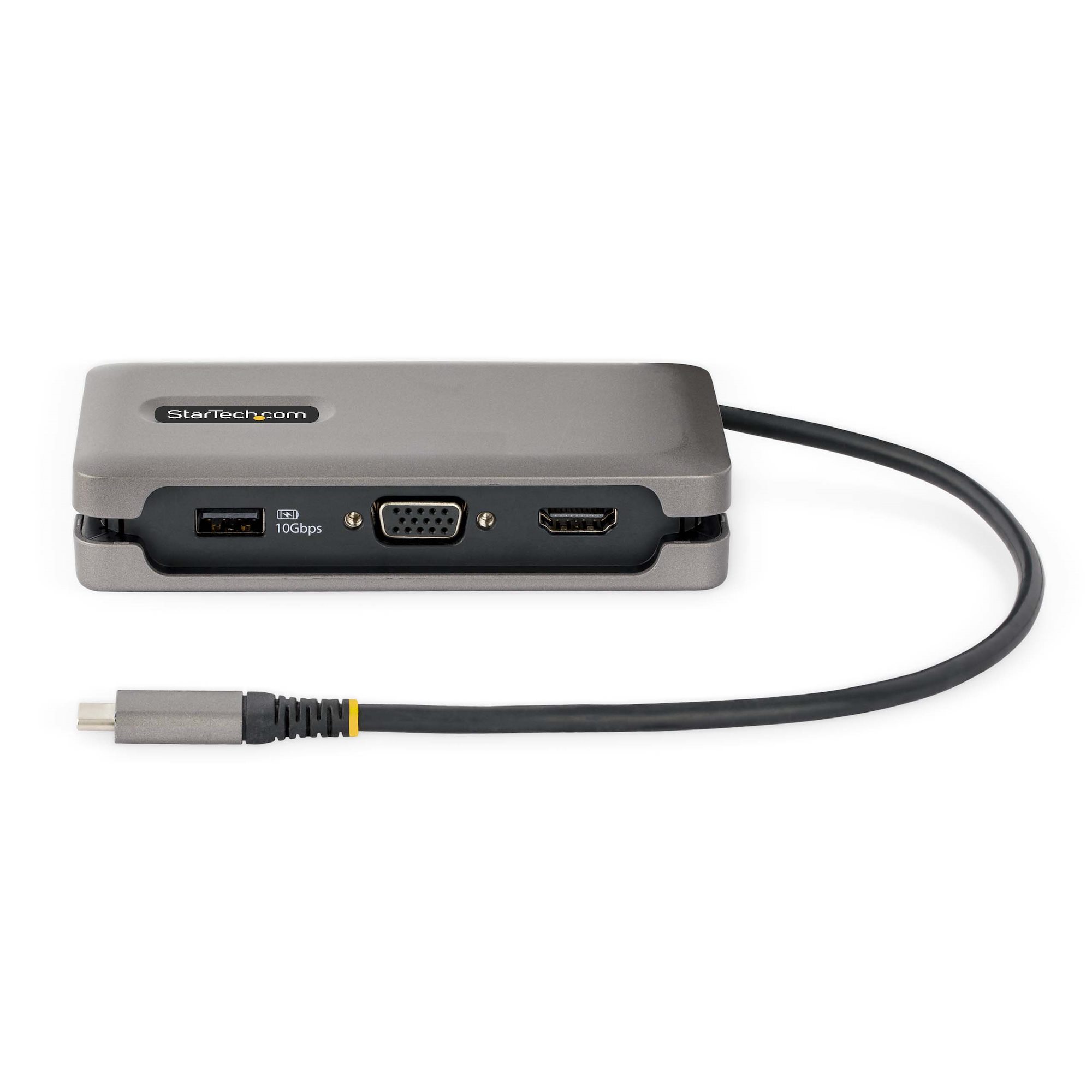 StarTech.com 4K @ 60Hz USB-C Adapter with HDMI, VGA - 3 x USB ports, USB A, USB C