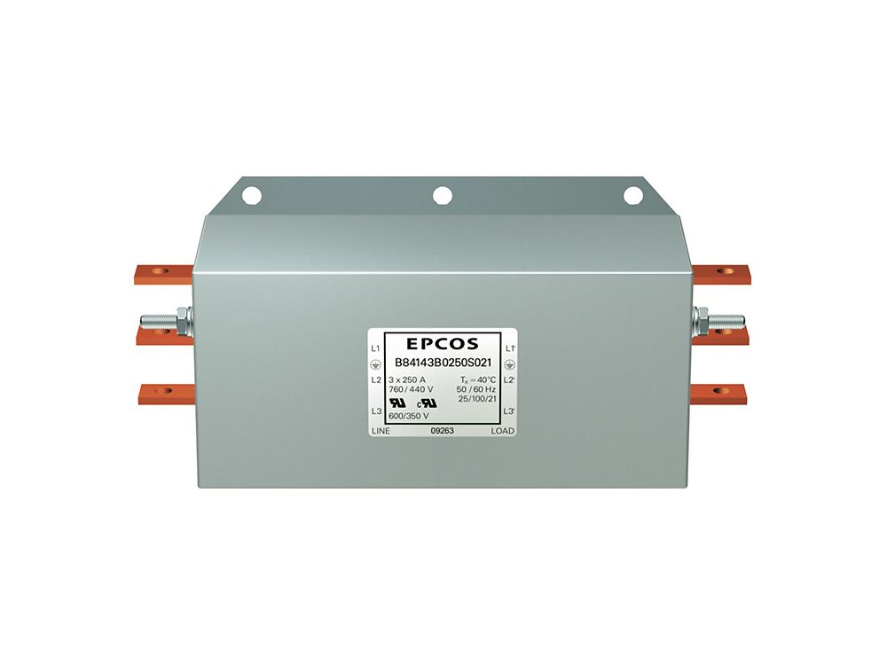 EPCOS, B84143 320A 490 V 50 Hz, 60 Hz, Chassis Mount Power Line Filter, Solder 3 Phase