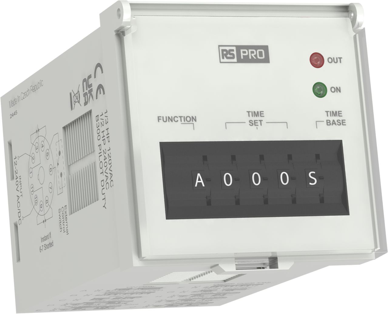 RS PRO Timer Relay, 240V ac, 0.1 s → 9990h, 10-Function, DPDT