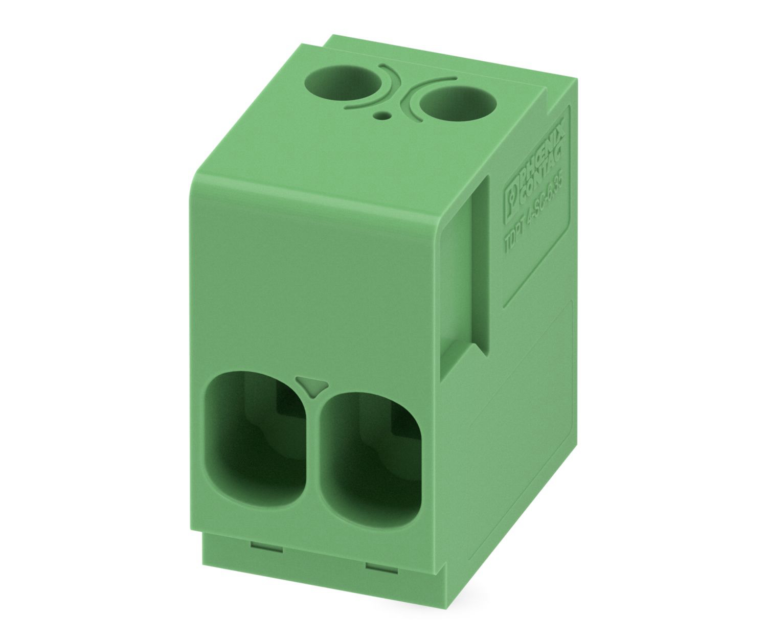 Phoenix Contact TDPT 4/ 2-SC-6.35-ZB Series PCB Terminal Block, 2-Contact, 6.35mm Pitch, Through Hole Mount, 1-Row,