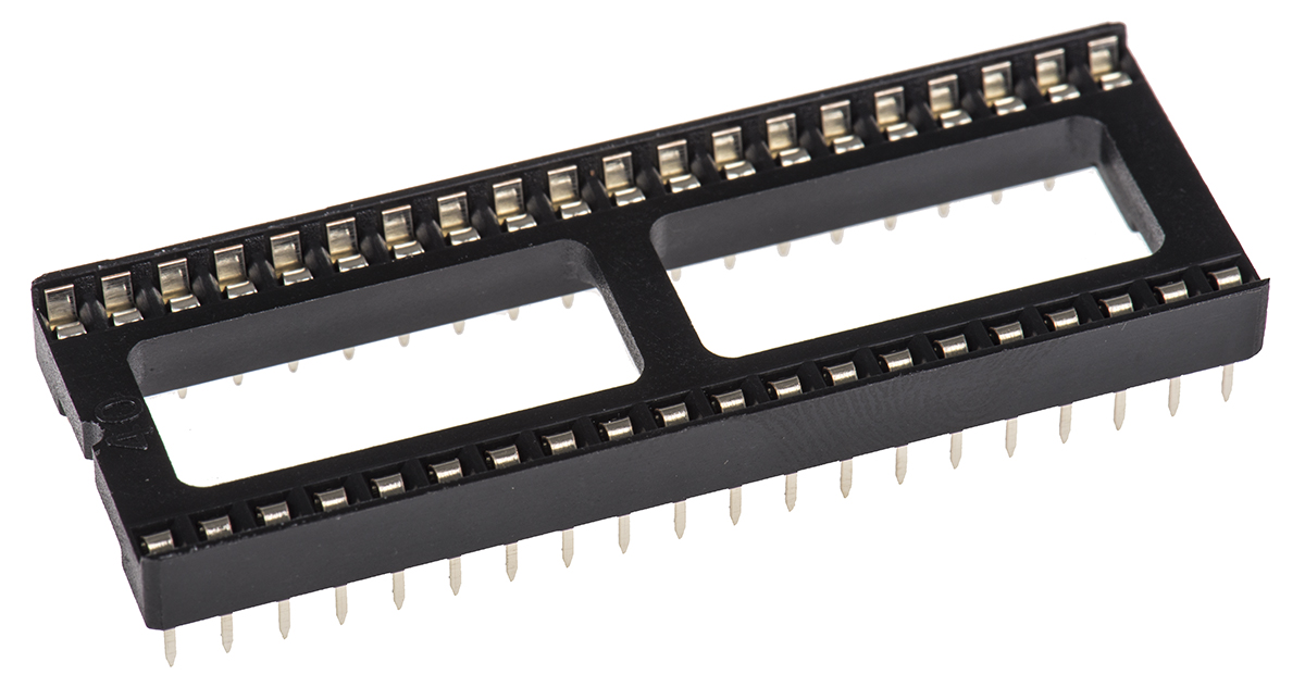 ASSMANN WSW 2.54mm Pitch Vertical 40 Way, Through Hole Stamped Pin Open Frame IC Dip Socket, 1A