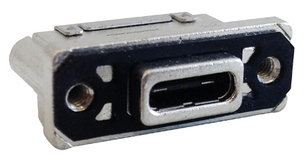 Amphenol Communications Solutions Straight, PCB Mount, Socket- Single Port Type C 3.1 IP67 USB Connector
