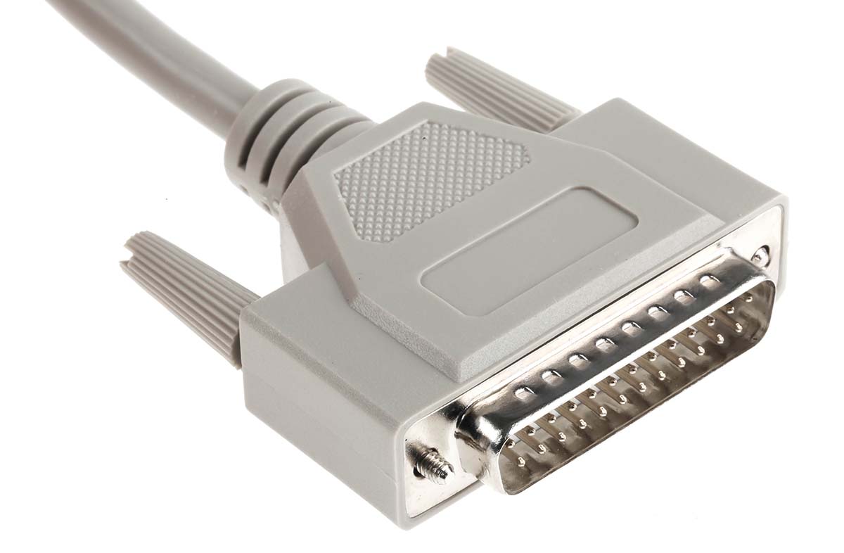 Phoenix Contact Male 25 Pin D-sub to Female 25 Pin D-sub Serial Cable, 2m PVC