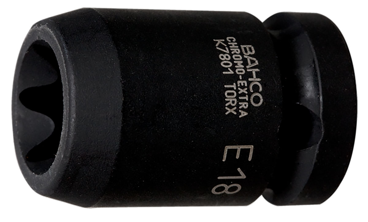 Bahco E10, 1/2 in Drive Impact Socket, 38.0 mm length