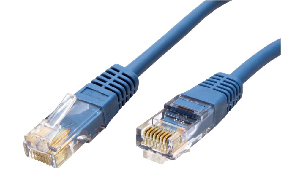 Roline21.15.05, 1m Cat5e, Blue RJ45 to Male RJ45 Male PVC Sheath