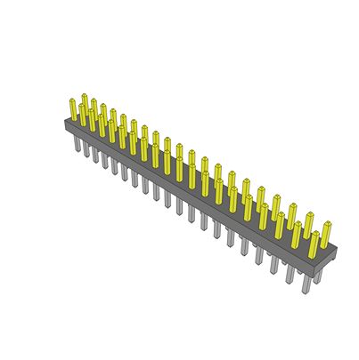 Samtec TMM Series Right Angle Through Hole PCB Header, 40 Contact(s), 2 mm Pitch, 2 Row, Unshrouded