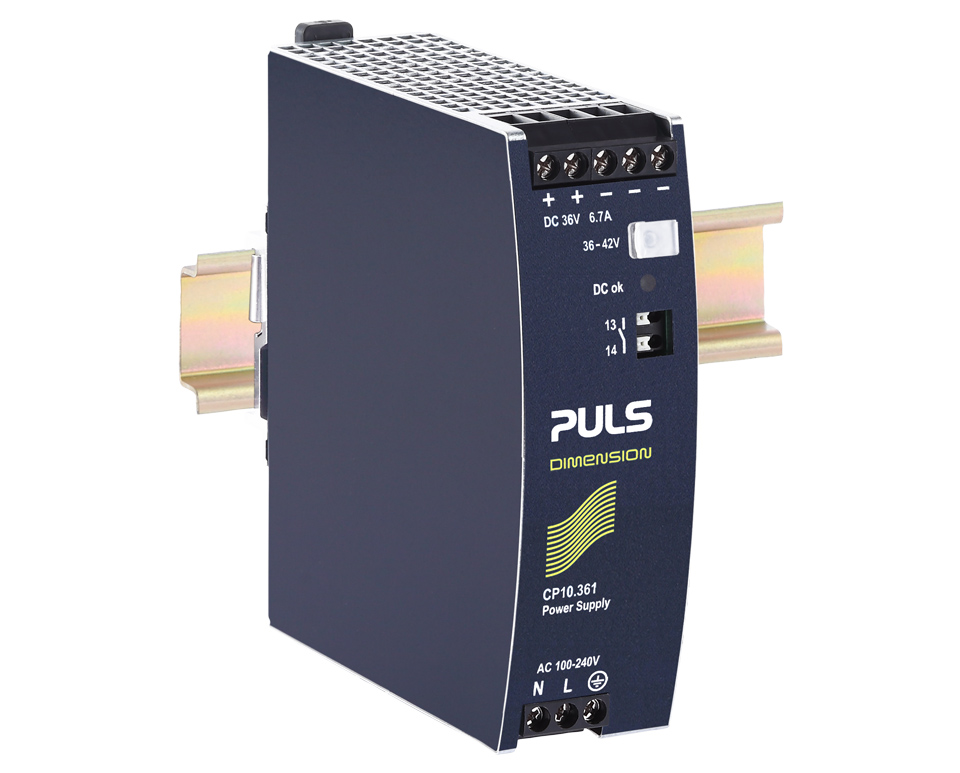 PULS CP10 DIN Rail Power Supply, 240V ac, dc Input, 36V dc Output, 5.7A Output, 240W