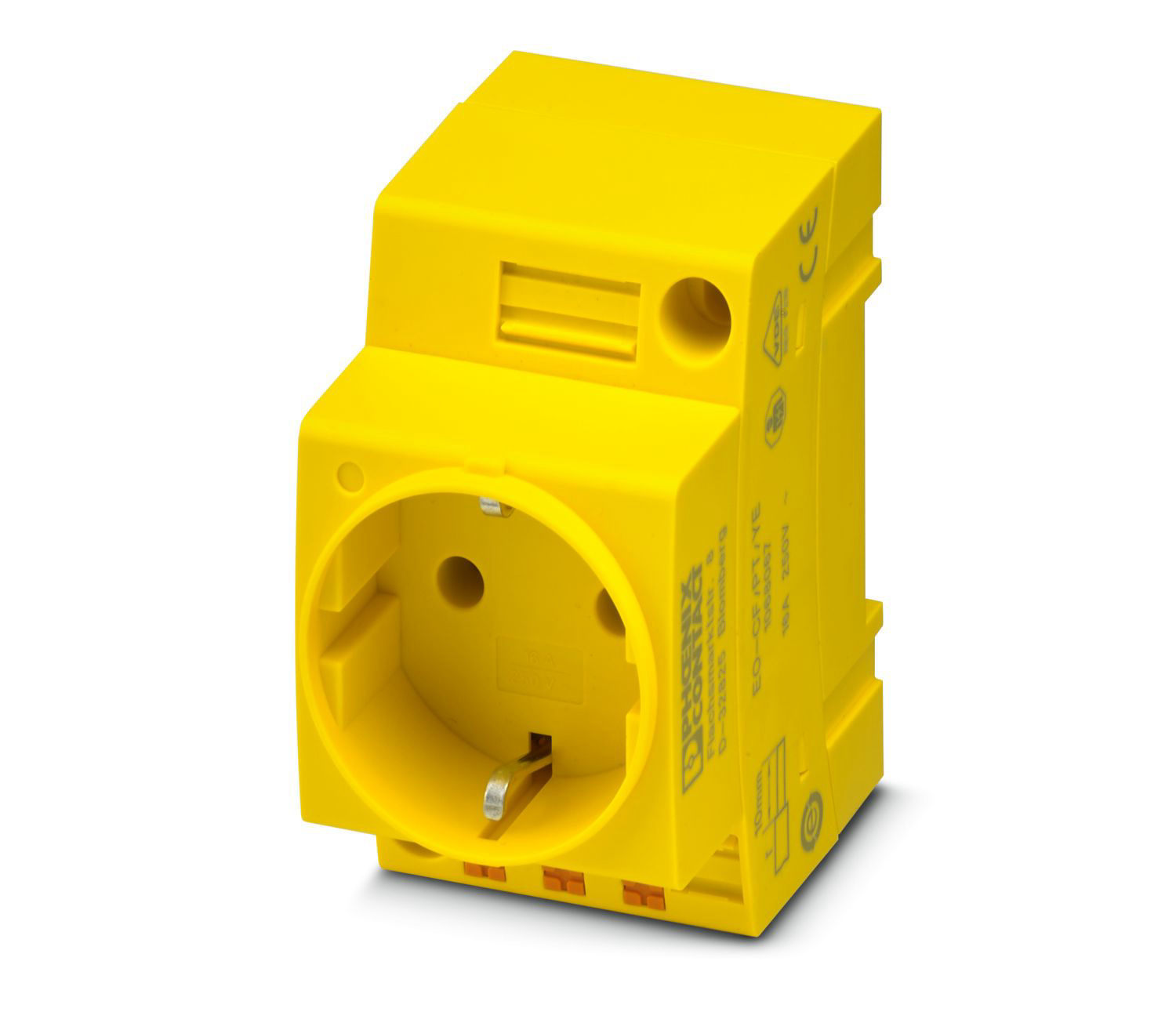 Phoenix Contact Yellow 1 Gang Plug Socket, Indoor Use