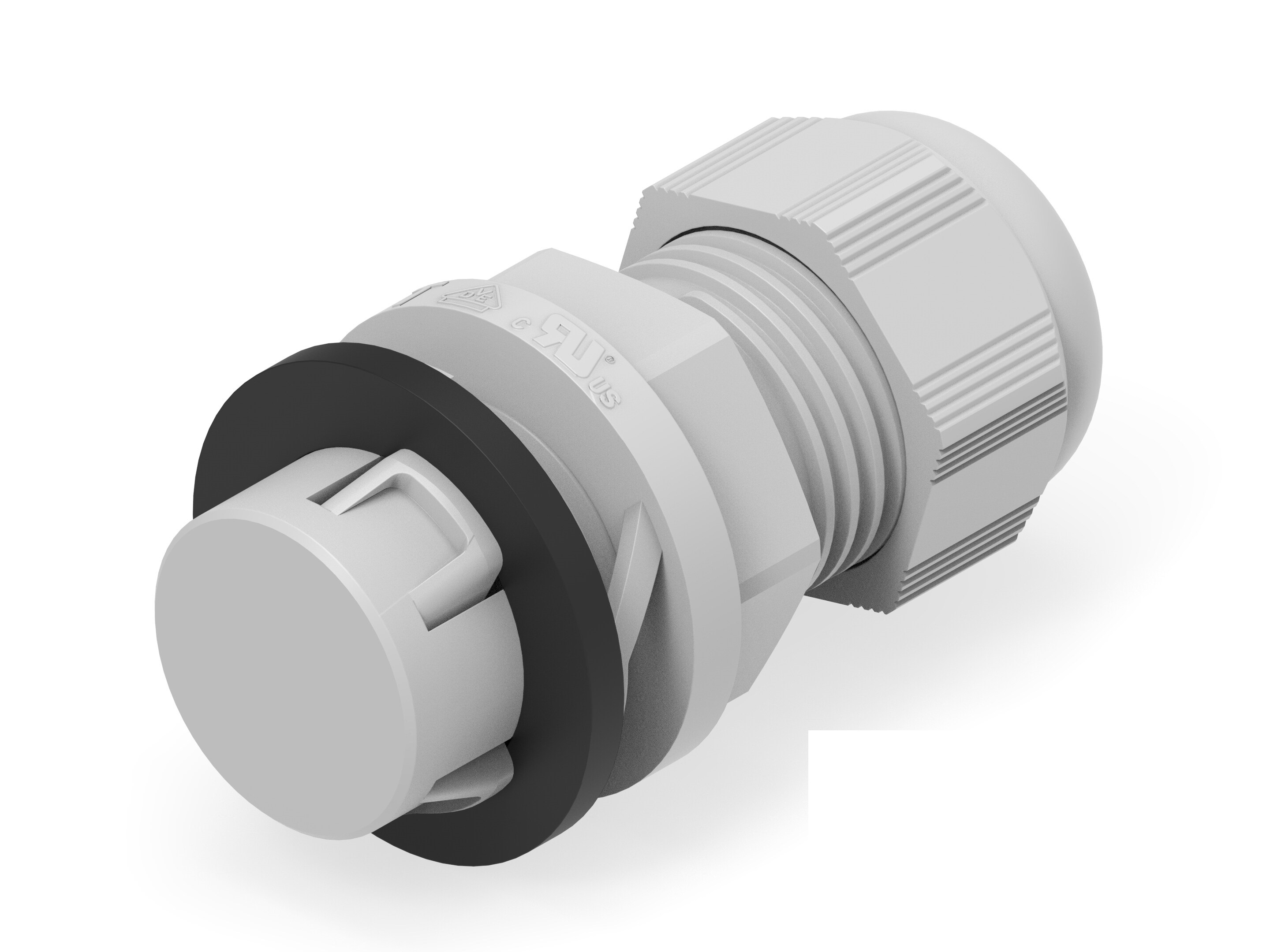 Entrelec 1SNG Series Light Grey PA 6 Cable Gland, 5mm min., 12mm max., IP66, IP68