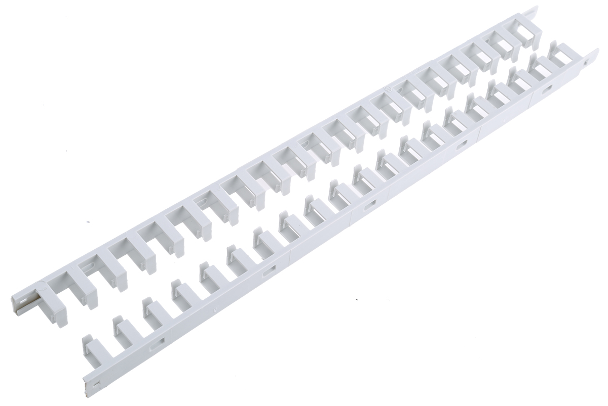 Hager Standard Grey Slotted Flexible Panel Trunking - Flexible Slot, W11 mm x D15mm, L250mm, Polyamide