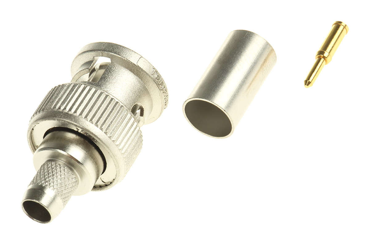 Telegartner, Plug Cable Mount BNC Connector, 75Ω, Crimp Termination, Straight Body