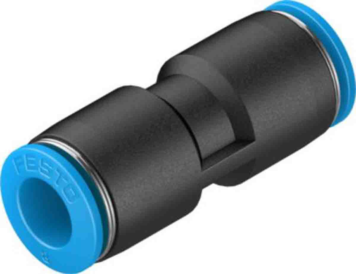 Festo QS Series Straight Tube-to-Tube Adaptor, Push In 8 mm to Push In 8 mm, Tube-to-Tube Connection Style, 130688