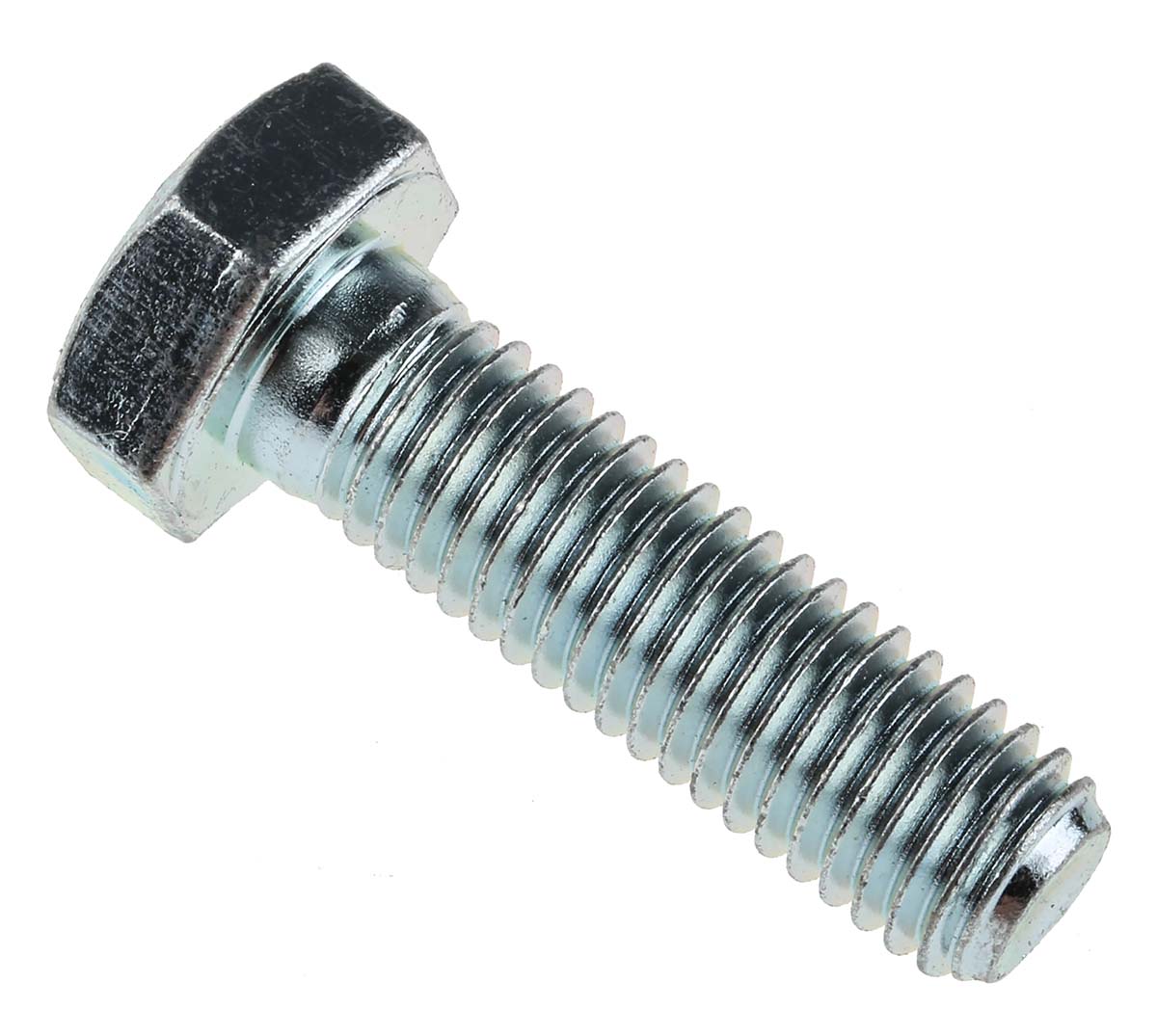 RS PRO Bright Zinc Plated Steel, Hex Bolt, M10 x 35mm