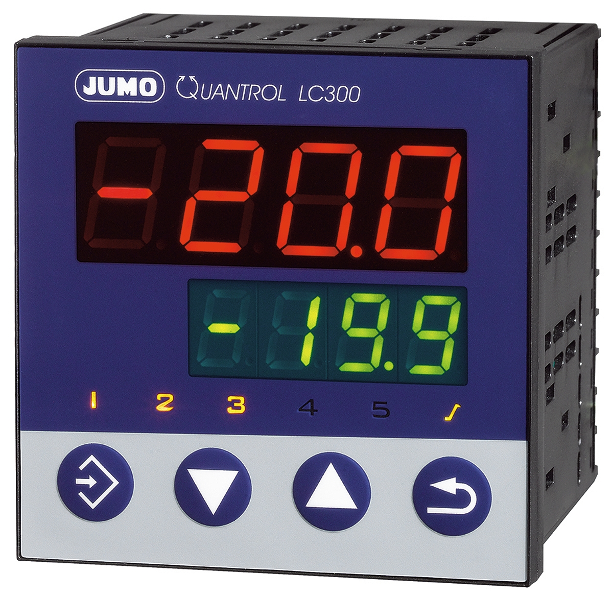 Jumo QUANTROL PID Temperature Controller, 96 x 96mm, 2 Output Logic, Relay, 110 → 240 V ac Supply Voltage PID