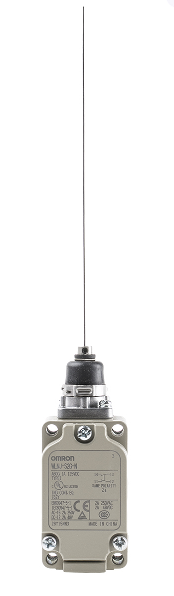 Omron WL Series Coil Spring Limit Switch, NO/NC, IP67, SPST, 500V ac Max, 10A Max