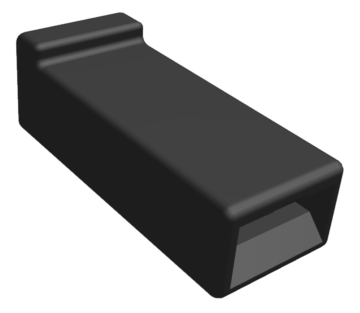 TE Connectivity, 250 1 Way Nylon Crimp Terminal Housing, Black