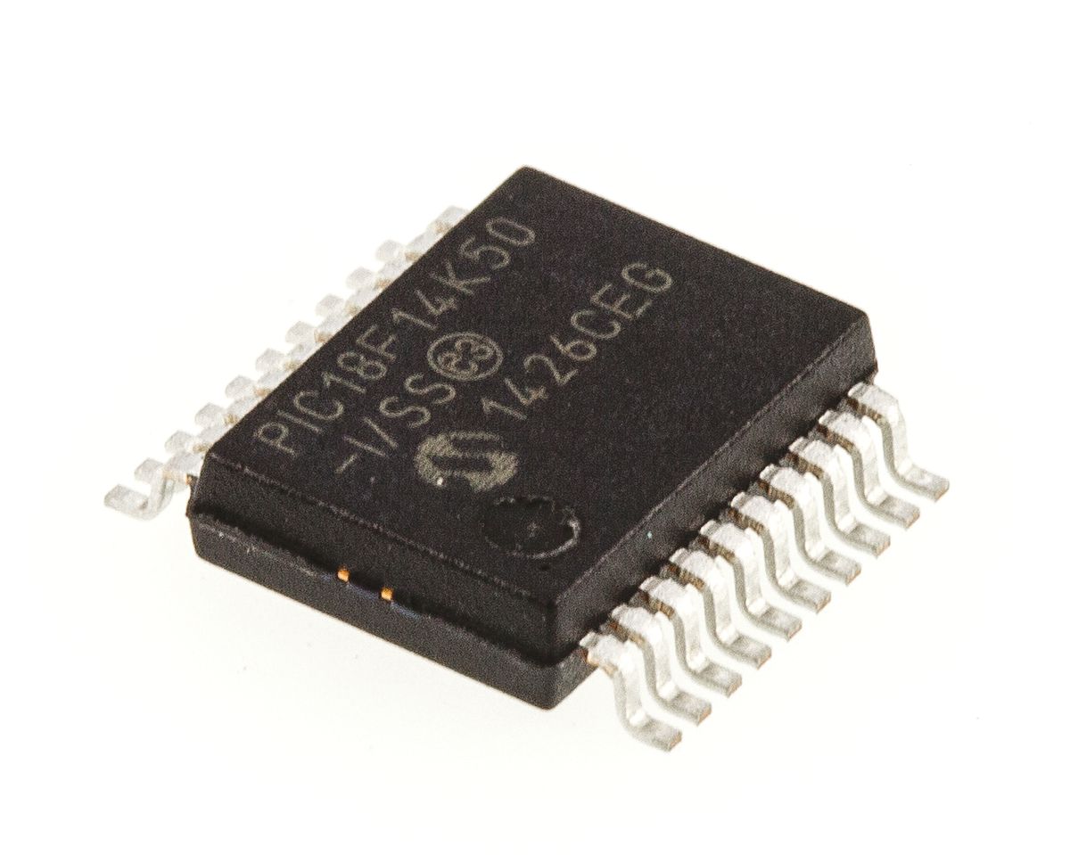 Microchip PIC18F14K50-I/SS, 8 bit PIC, PIC18F1XK50 Microcontroller, 48 MHz, 16kB FLASH, 20-Pin SSOP