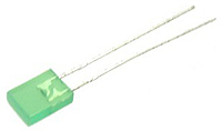 Kingbright2.5 V Green LED Rectangular Through Hole, L-113GDT
