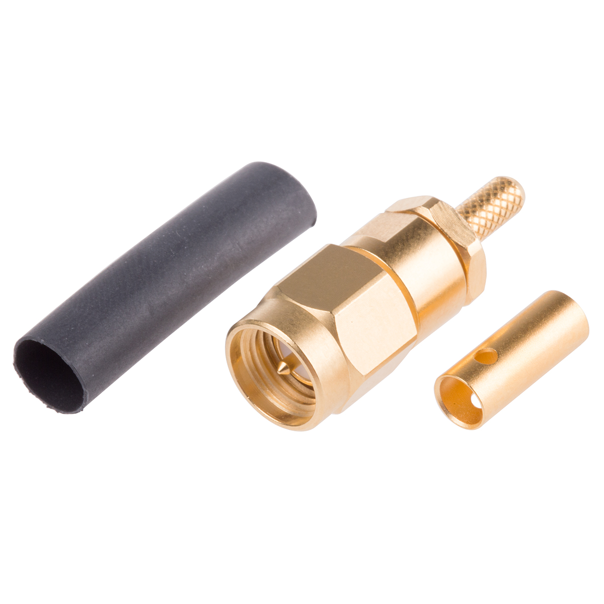 Radiall, Plug Cable Mount SMA Connector, 50Ω, Crimp Termination, Right Angle Body