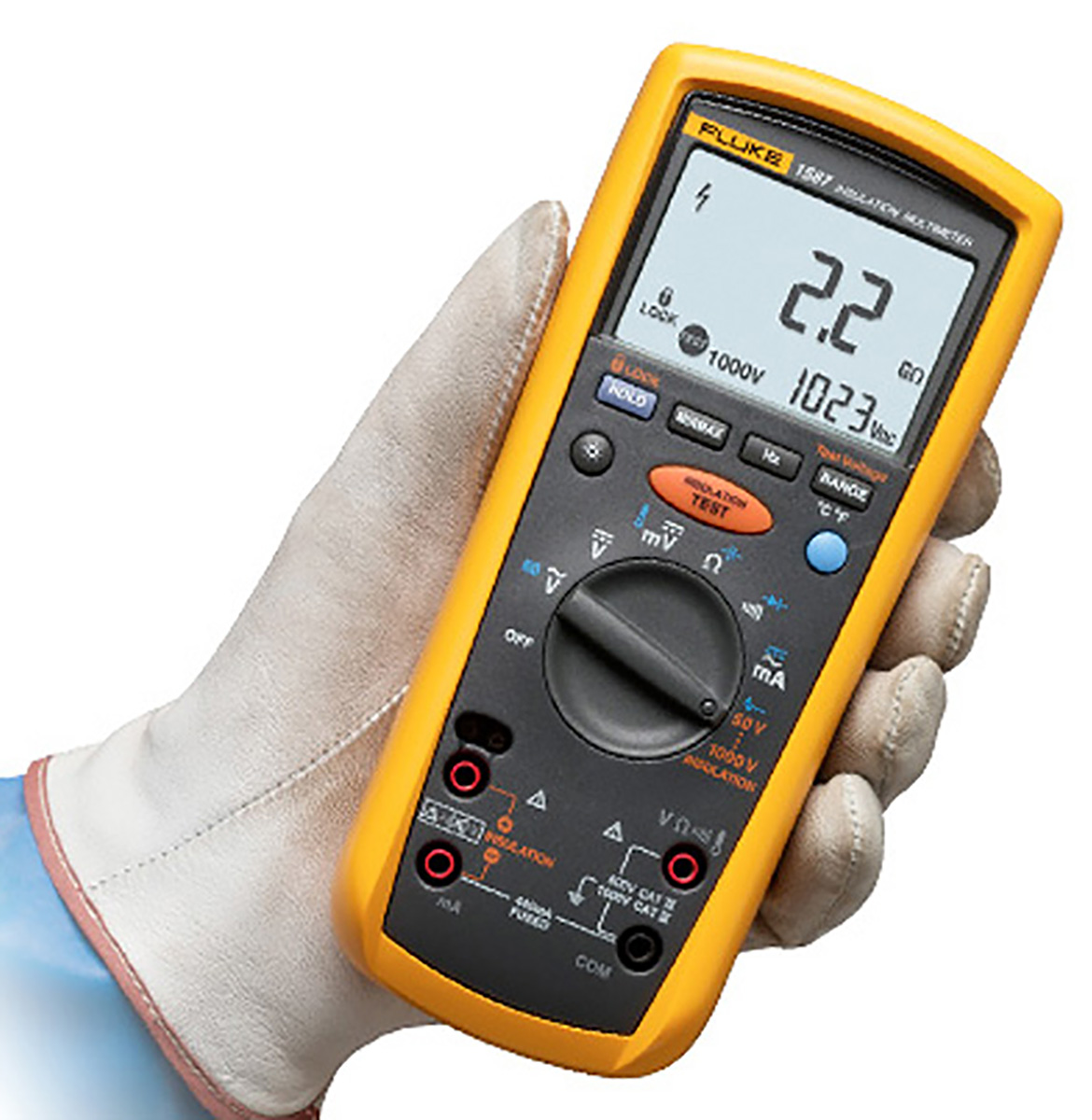 Fluke 1577 Insulation Tester, 500V Min, 1000V Max, 2GΩ Max, CAT III 1000V