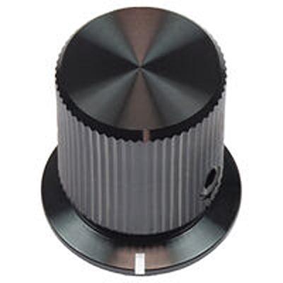 Vishay 12.7mm Black Potentiometer Knob for 1/4in Shaft Screw Fix, ACCKMS1316NLK14