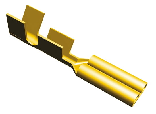 TE Connectivity FASTON .110 Uninsulated Female Spade Connector, Receptacle, 2.79 x 0.51mm Tab Size, 0.3mm² to 0.8mm²