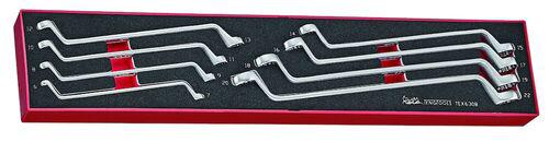 Teng Tools 8-Piece Spanner Set, 6 x 7 mm, 8 x 9 mm, 10 x 11 mm, 12 x 13 mm, 14 x 15 mm, 16 x 17 mm, 18 x 19 mm, 20 x 22