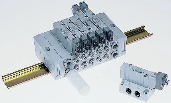 SMC 5/2 Pneumatic Solenoid Valve - Solenoid/Pilot SY5000 Series 24V dc
