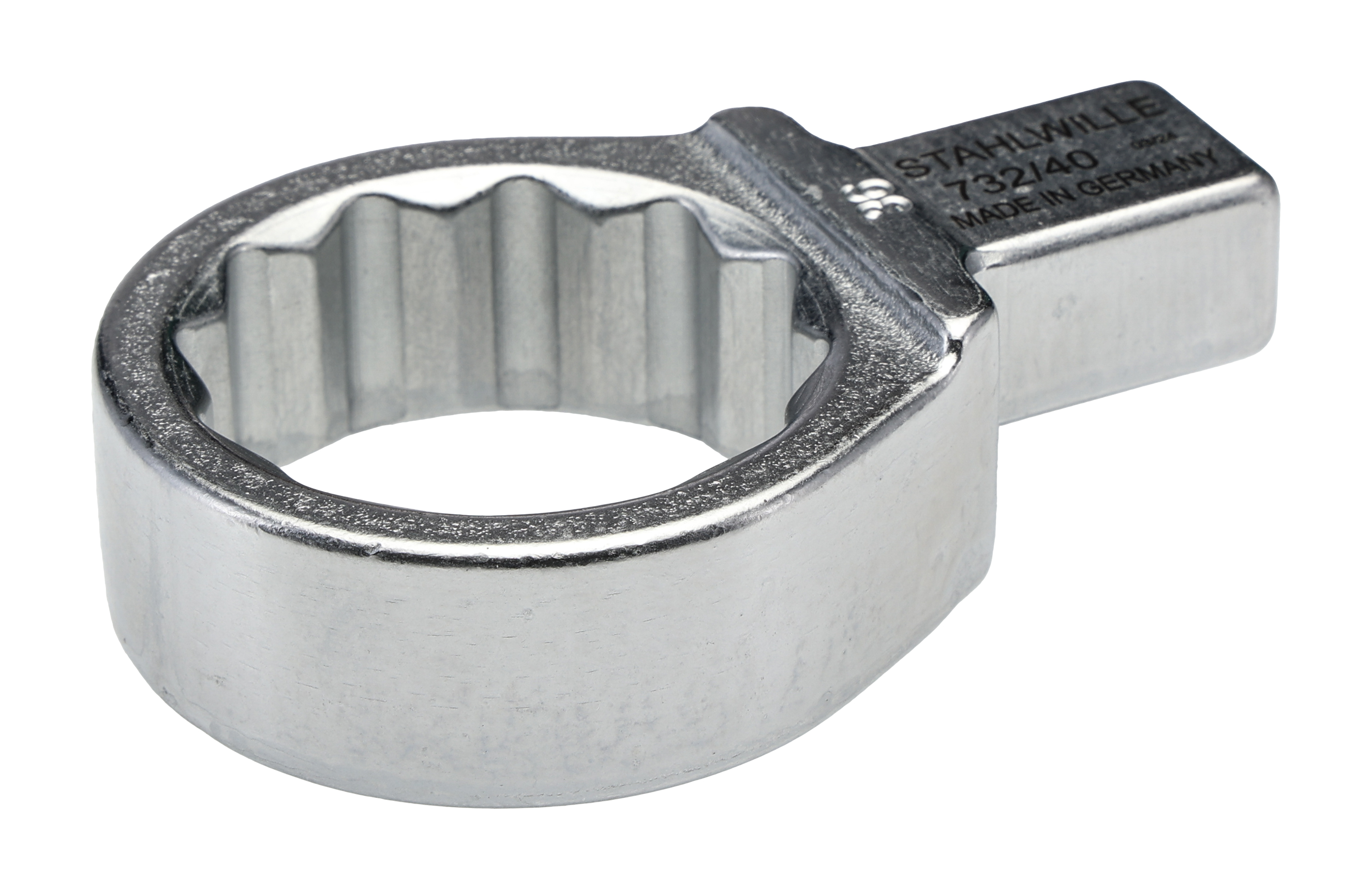 STAHLWILLE 732/40 Series Crow Ring Ring shell Tool, 36 mm, 14 x 18mm Insert, Chrome Finish