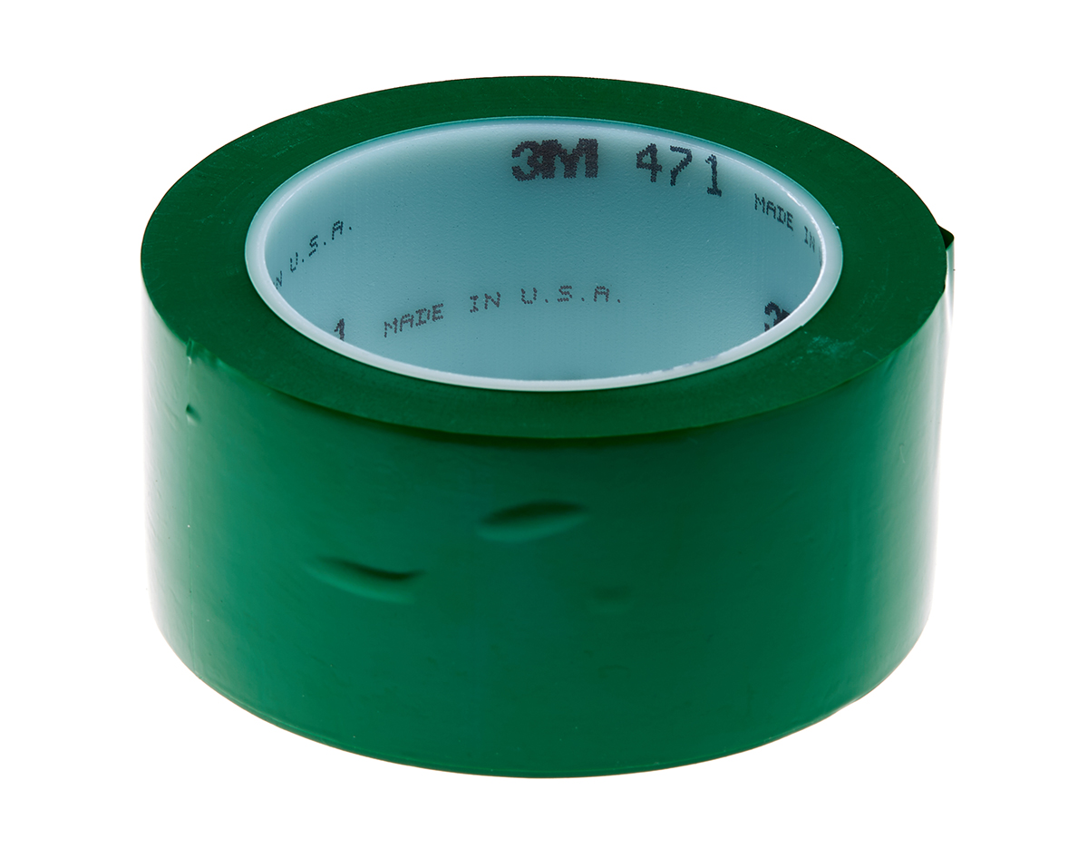 3M 471 Green PVC 33m Lane Marking Tape, 0.14mm Thickness "None"