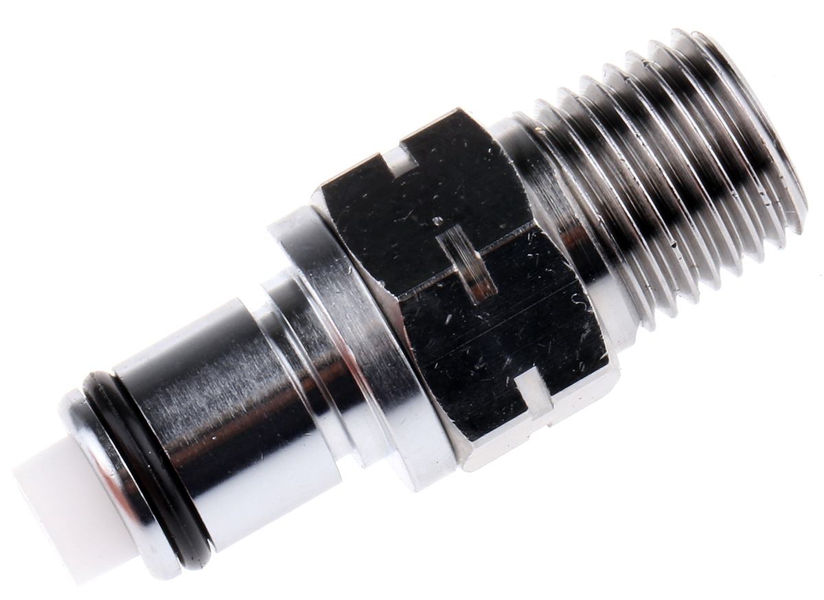 Colder Products Hose Connector, Straight Threaded Coupling, BSPT 1/4in, 17.3 bar