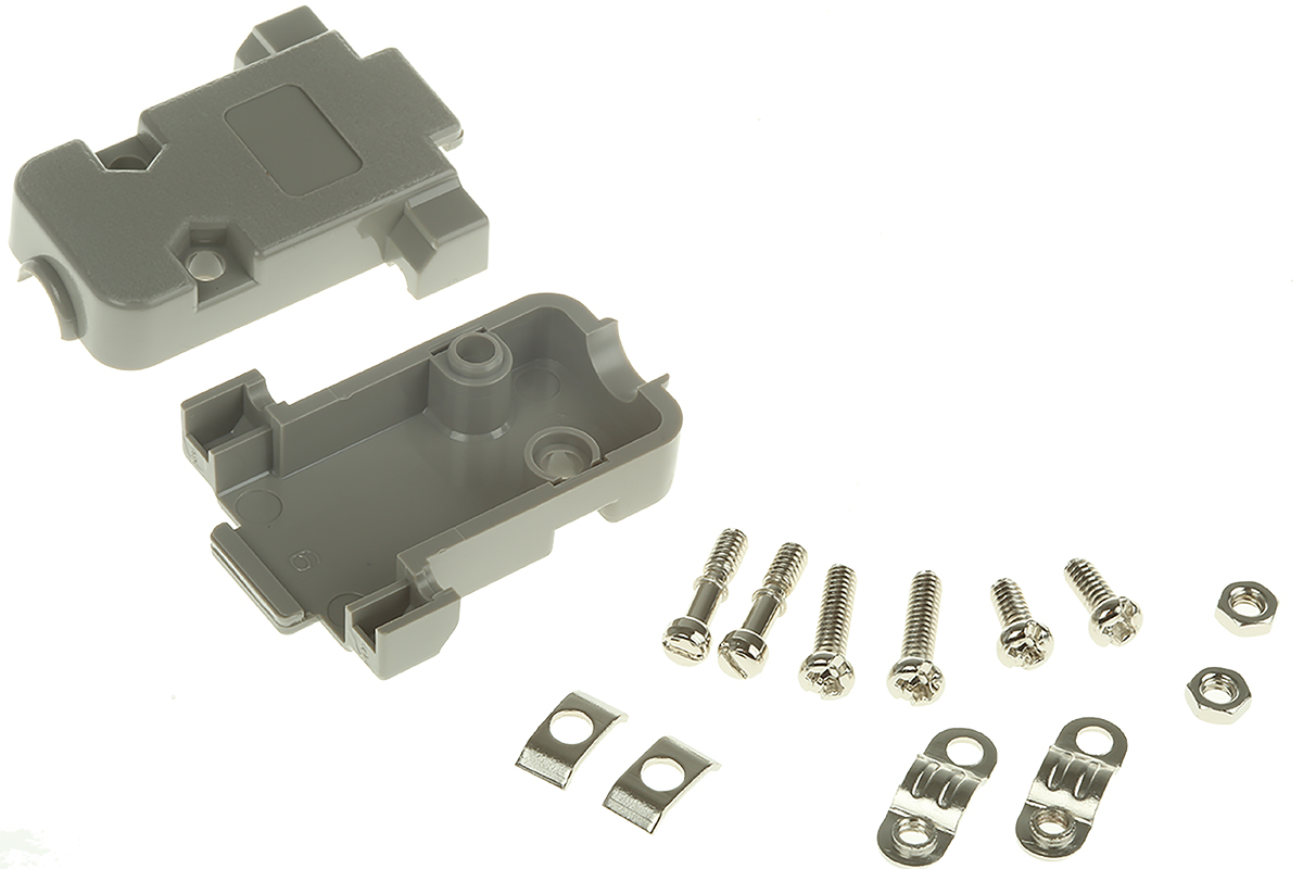 MH Connectors MHCCOV Series ABS D Sub Backshell, 9 Way, Strain Relief