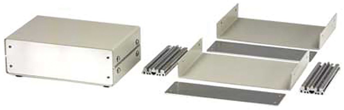 Hammond 1402 Grey Aluminium Instrument Case, 99 x 254 x 185mm
