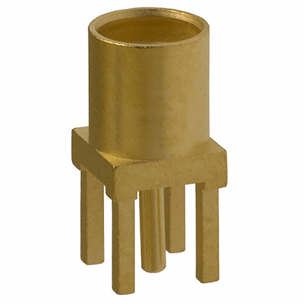 Cinch MMCX Series, Jack PCB Mount MMCX Connector, 50Ω, Solder Termination, Straight Body